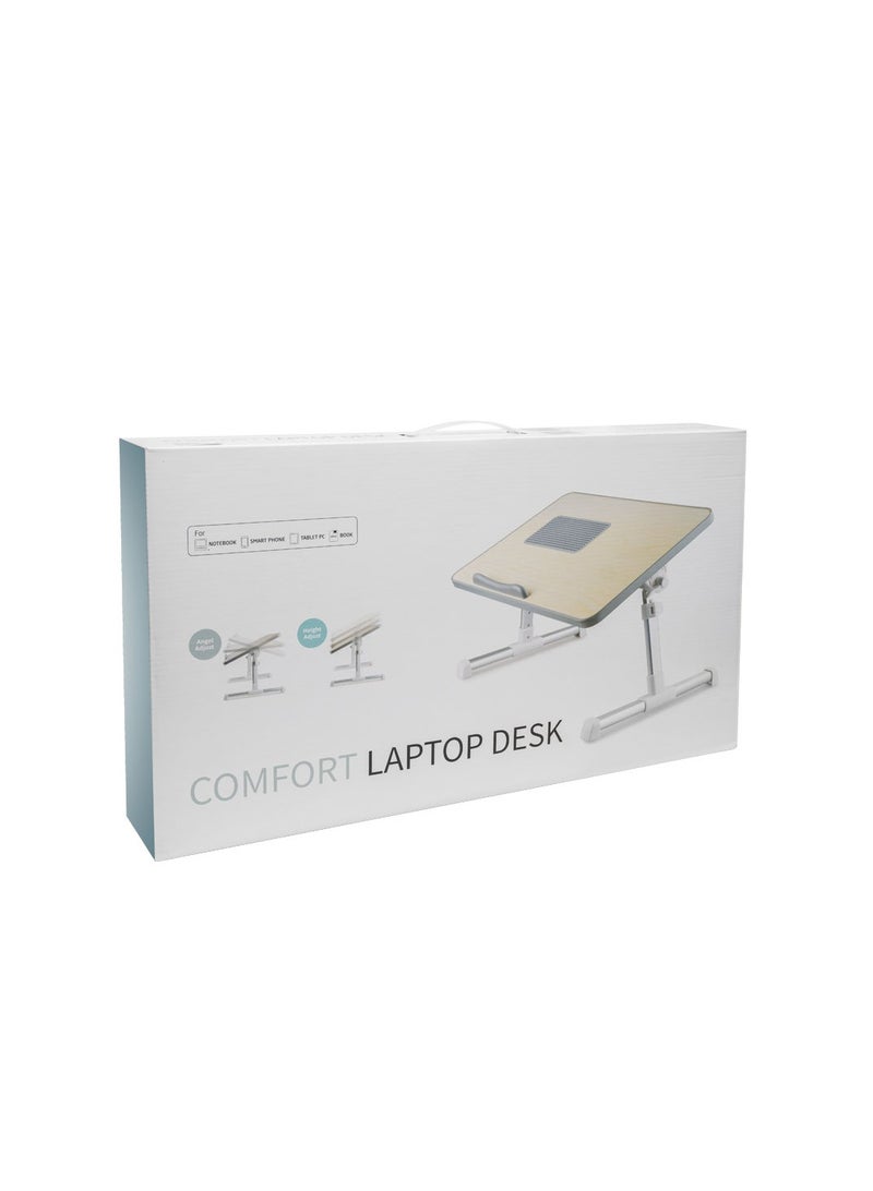 Terabyte Adjustable Laptop Bed Tray Table With Cooling Fan Multicolour - Image 4