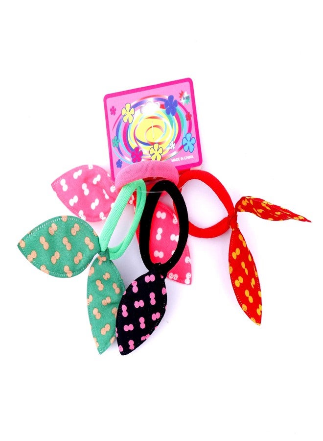 Honbon Multicolour Rabbit Ear Hair Tie Rubber Bands Style Ponytail Holder for Girls 16 Pieces - Image 4