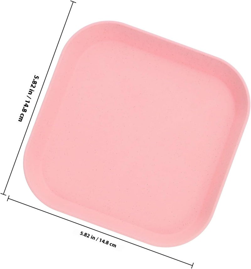 4pcs Square Shallow Cat Bowls for Wet Food and Water Feeding Wide Pet Food Dishes with Whisker Relief Design Suitable for Indoor Cats Kittens - Image 2