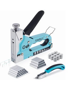 Staple Gun Heavy Duty, 3-in-1 Upholstery Staple Gun Kit with 3000 Staples, Staple Remover, Manual Brad Nailer with Specific Staples Outlet Position Indicator