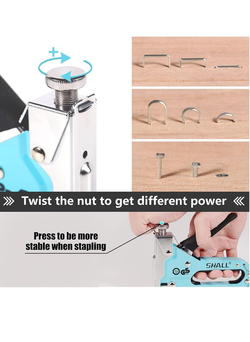 SHALL - Staple Gun Heavy Duty, 3-in-1 Upholstery Staple Gun Kit with 3000 Staples, Staple Remover, Manual Brad Nailer with Specific Staples Outlet Position Indicator - Image 1