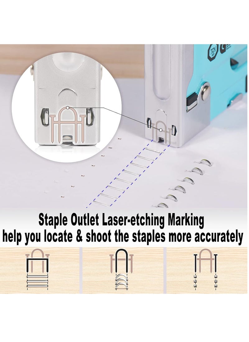 SHALL - Staple Gun Heavy Duty, 3-in-1 Upholstery Staple Gun Kit with 3000 Staples, Staple Remover, Manual Brad Nailer with Specific Staples Outlet Position Indicator - Image 1