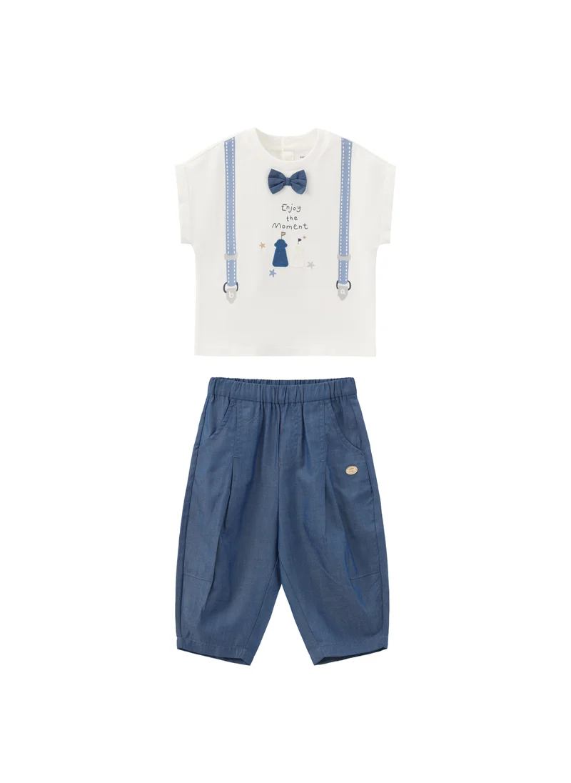 Balabala Baby Boys Knit short sleeve suit