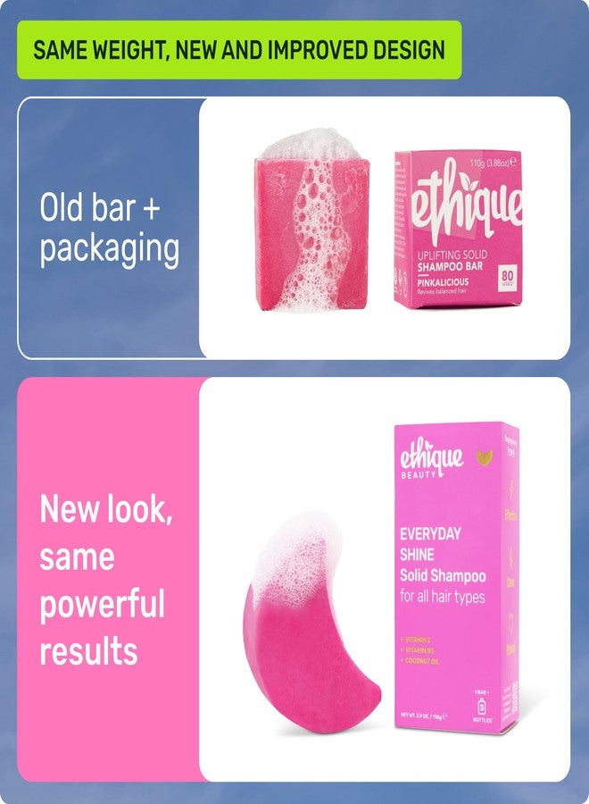 Ethique Everyday Shampoo Bar for soft, shiny hair with Vitamin C - Plastic-Free, Cruelty-Free, Vegan, 3.88 oz - Formerly Pinkalicious - Image 2