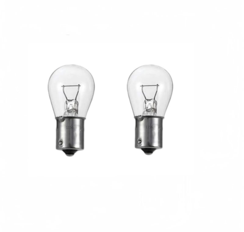 Kadiby 2 Pack 1156 Bulb 1156NA P21W S25 1141 7506 Ba15s 12v 32cp Automotive Long Life Tail/Stop/Back-up/Reverse Light Bulbs Clear Mini RV Bulbs Fit for Wrangler Sportage Safari Elantra Sonata - Image 1