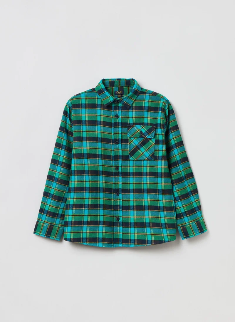 Ovs Ovs Cotton Shirt With Check Print