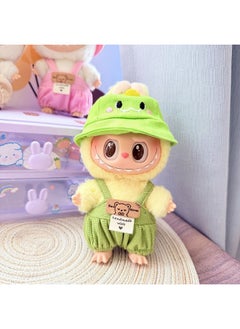 LABUBU 17cm Rabubu Doll Clothes Pendant - Simple Sakura Outfit Keychain (Clothes Only) 