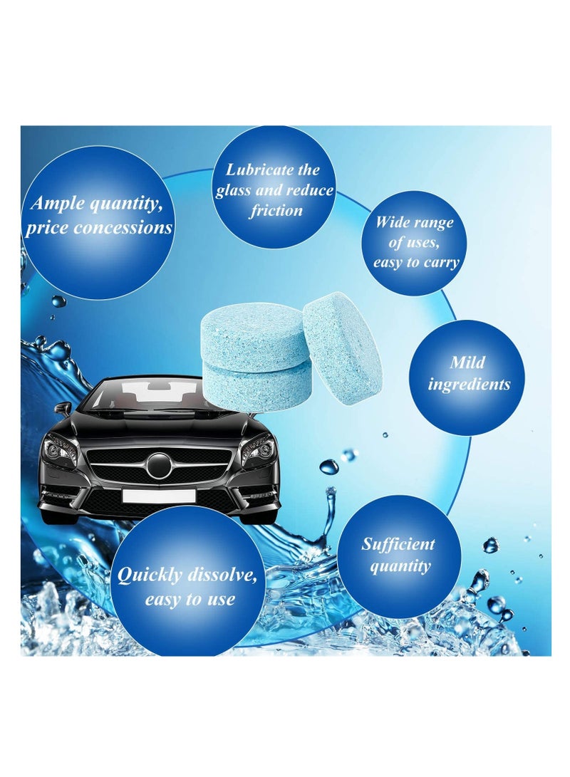 SYOSI 50 PCS Car Windshield Glass Concentrated Washer Tablets Solid Car Effervescent Tablets Glass Solid Wiper Cleaning Tablets for Car Kitchen Window - Image 5