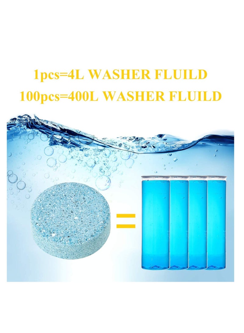 SYOSI 50 PCS Car Windshield Glass Concentrated Washer Tablets Solid Car Effervescent Tablets Glass Solid Wiper Cleaning Tablets for Car Kitchen Window - Image 4