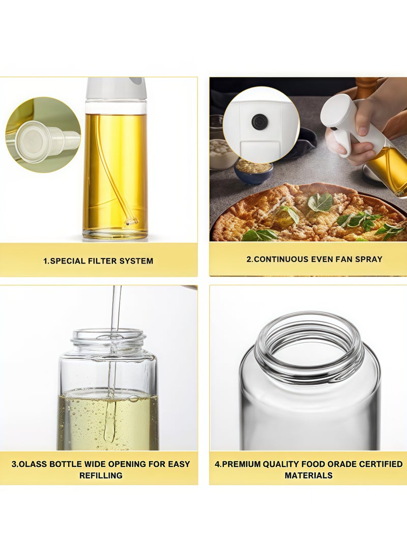 Olive oil sprayer for cooking 500 ml, olive oil spray bottle, can spray continuously and control the amount, suitable for kitchen cooking tools suitable for air fryer, barbecue, salad, baking  - Image 4