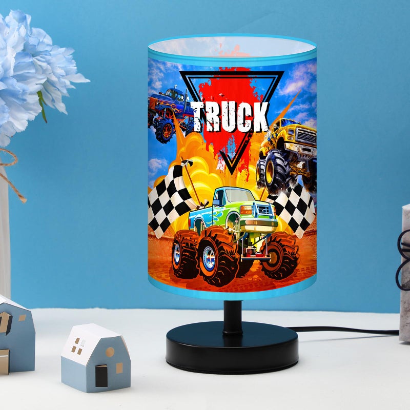 Glooglitter Monster Truck Themed Table Lamp 3 Colors Dimmable Lights 9.72 x 5.12 Inch Monster Truck Themed Night Light Bedside Lamps Decoration for Bedroom Desk Birthday Gifts for Christmas Home Decor - Image 4