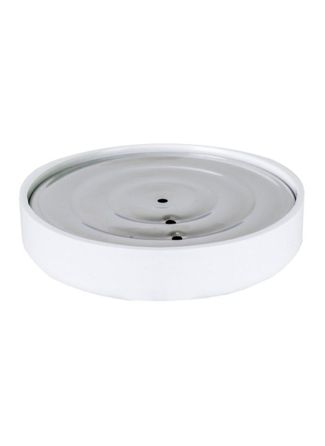 Primanova - Lima Premium Round Plastic Soap Dish White 3 x 12.8 x 12.8 cm - Image 1