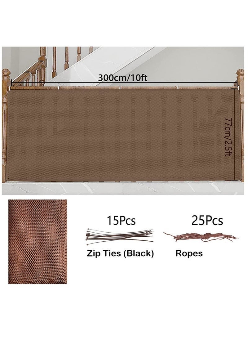 Generic Banister Guard Durable Child Baby Proofing Stairs Rail Safety Net Outdoor Balcony and Indoor Railing Protective Mesh （Upgraded version）  - Image 3