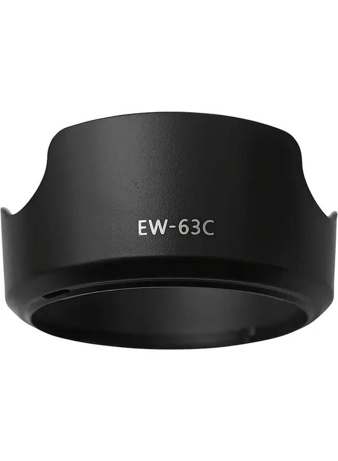 Black Lens Hood For Canon EW 63C EF S 18 55 STM IS RF24 50mm STM Rebel T7 EOS R8 - Image 1