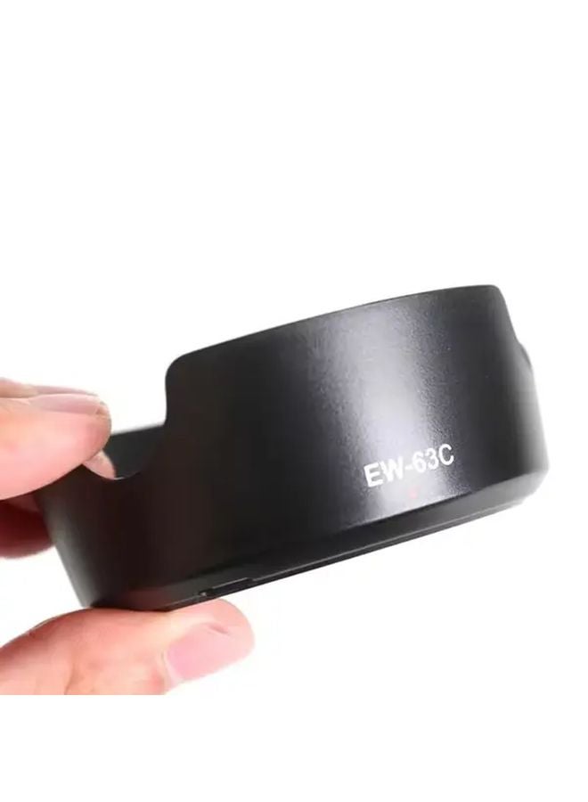 Black Lens Hood For Canon EW 63C EF S 18 55 STM IS RF24 50mm STM Rebel T7 EOS R8 - Image 5