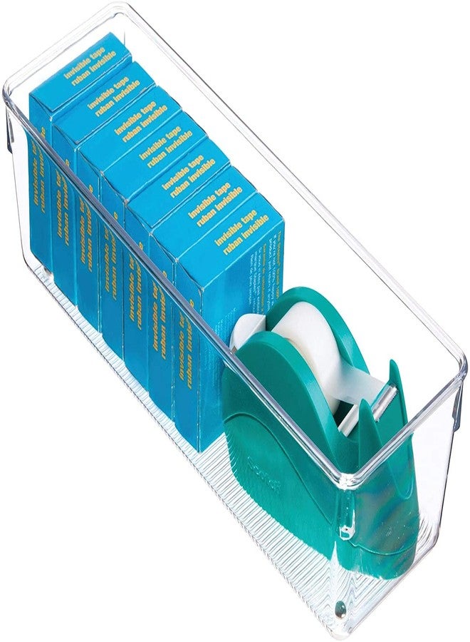 RABBONIX Acrylic Transparent Drawer Storage Organizer Box For Kitchen Utensil, Office, Desks, Cosmetics And Bathrooms Etc | Size 22.86 Cm X 7.62 Cm |Pack Of 02 - Image 3