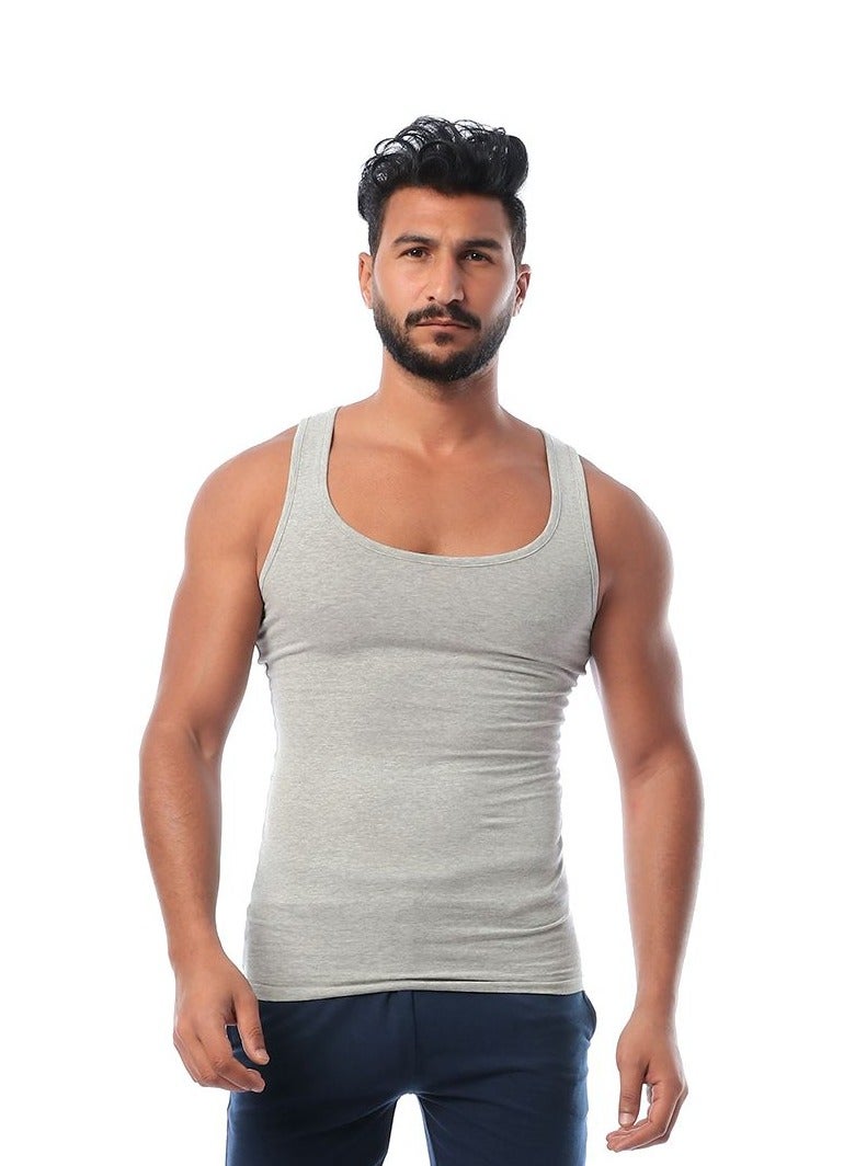 Mesery Mesery Men Undershirts Cotton Stretch -  Grey - Image 1