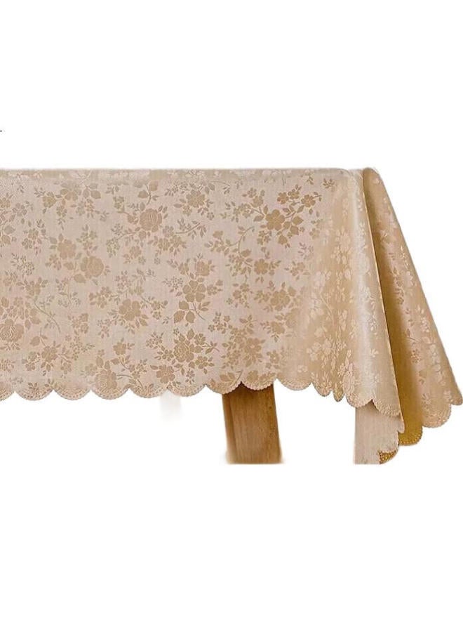 Avivi Aiwei Tablecloth, Waterproof, Oil-Proof, Scald-Proof, Pvc Dining Table Cover, Coffee Table Mat, Rectangular Table Mat, 130*180, Rose Champagne - Image 3
