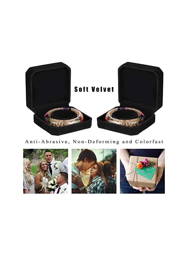 The Bros Joy.Box 2 Pack Black Velvet Bracelet Gift Box Jewelry Display - Image 5