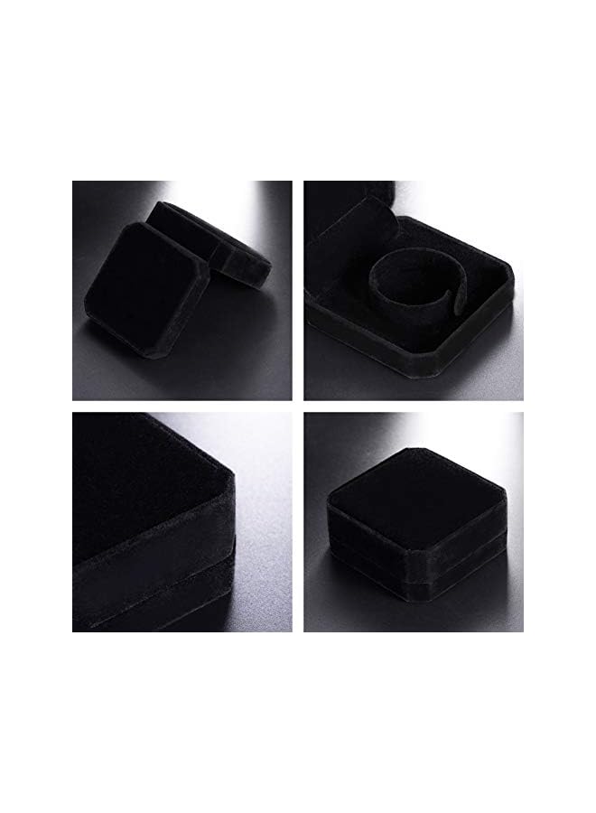 The Bros Joy.Box 2 Pack Black Velvet Bracelet Gift Box Jewelry Display - Image 2