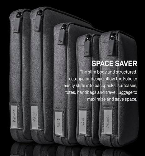 UT Wire Folio 1L Tech Gear Pouch for Personal or Individual Family, Travel, Work Cable Organizer, Electronic Tech Accessories with Label Identification, Small in Black - Image 2