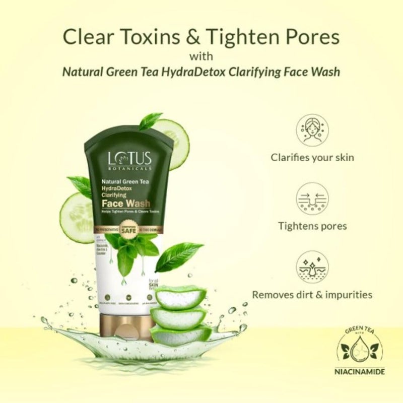 LOTUS BOTANICALS Lotus Botanicals Natural Green Tea Day Cream50g Face Wash100g Set of 2  - Image 4