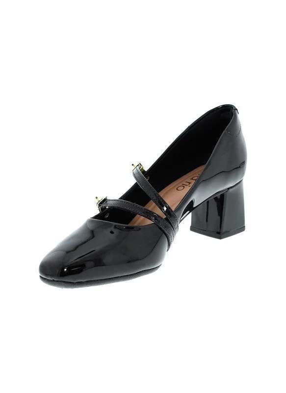 Beira Rio BLACK Beira Rio Ladies Mid Heel Shoes Black | Made In Brazil for Women | Best Price UAE
