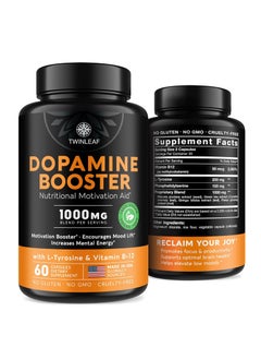 TWINLEAF Dopamine Brain Food Natural Supplement 60 Capsules 