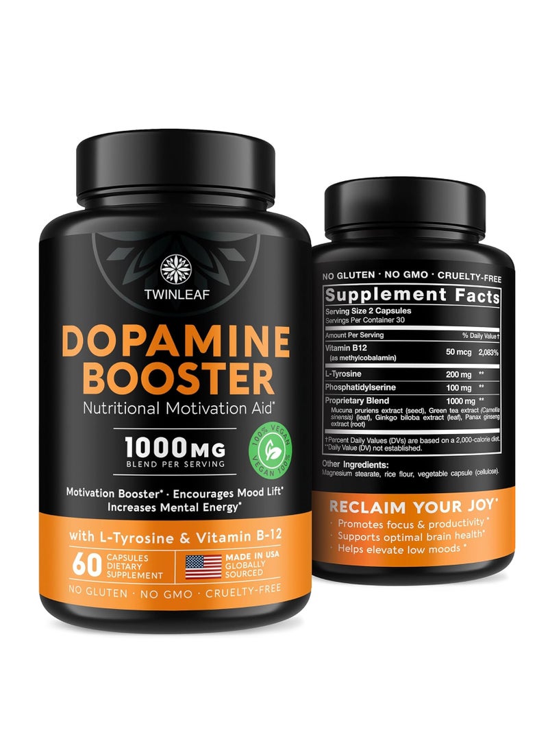 Dopamine Brain Food Natural Supplement 60 Capsules