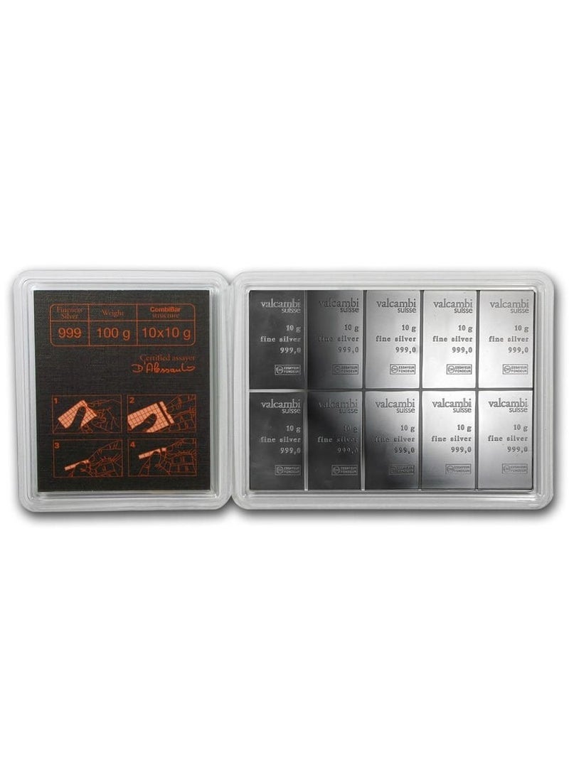 valcambi - Valcambi Suisse CombiBar Silver 10 x 10 gram - Image 1