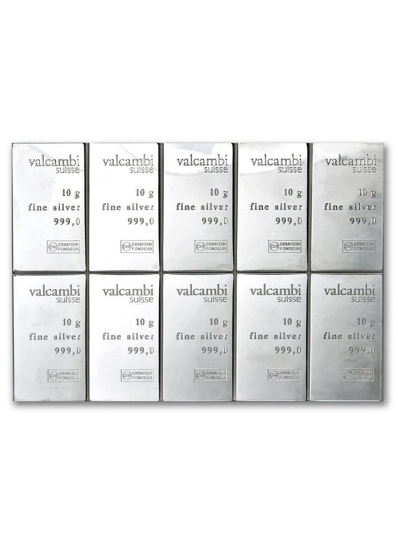 valcambi - Valcambi Suisse CombiBar Silver 10 x 10 gram - Image 1