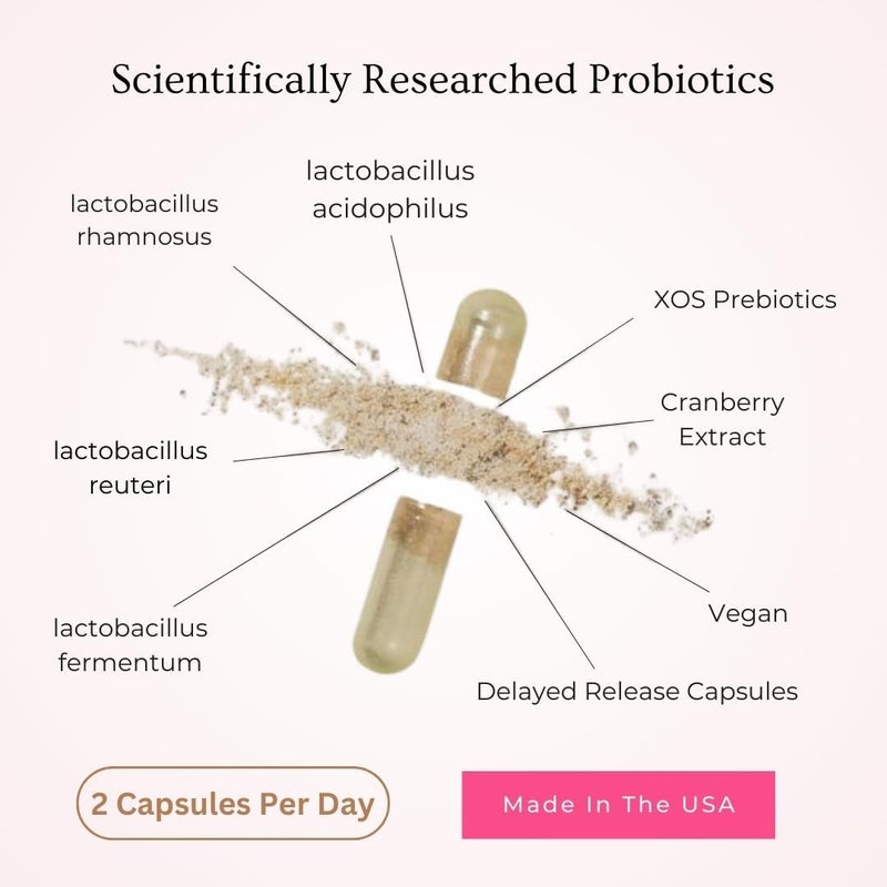 Healthy Babe Vaginal Probiotics for Women  Prebiotics  Cranberry Pills pH Balance Healthy Odor Yeast Immune Support Positive Microbiome Health Womens Acidophilus Probiotic 60 Vegan Capsules - Image 2