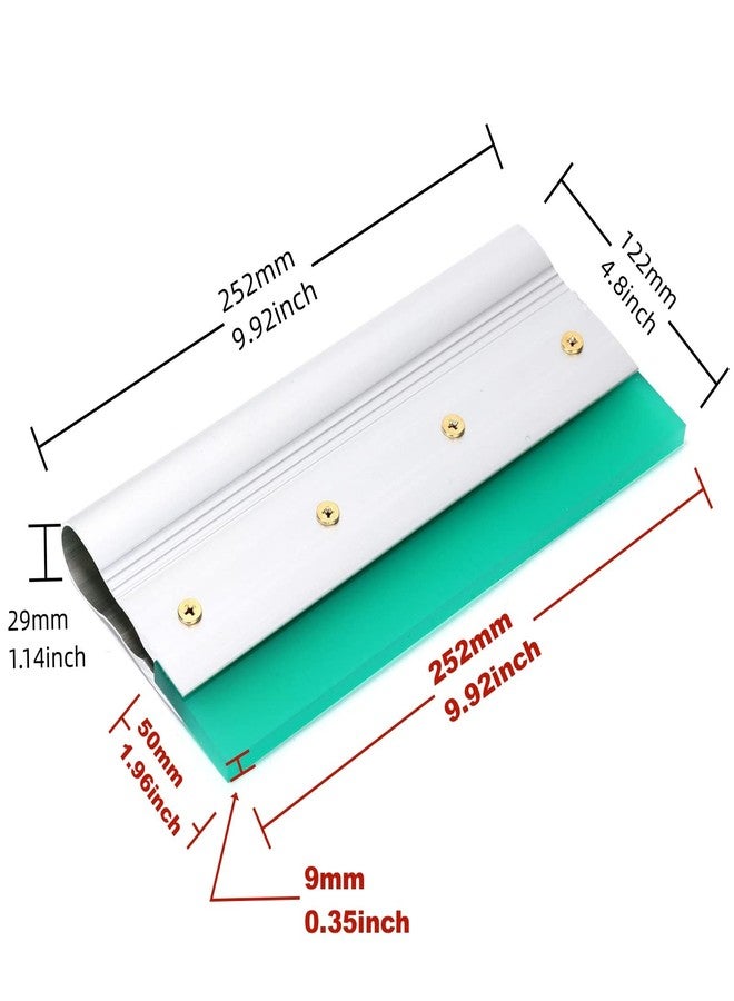 Ruimou 10 Inch Screen Printing Ink Squeegee with Aluminum Handle, 75 Durometer, Flat Squeegee for DIY Hand Printing, Flat Patterns - Image 2
