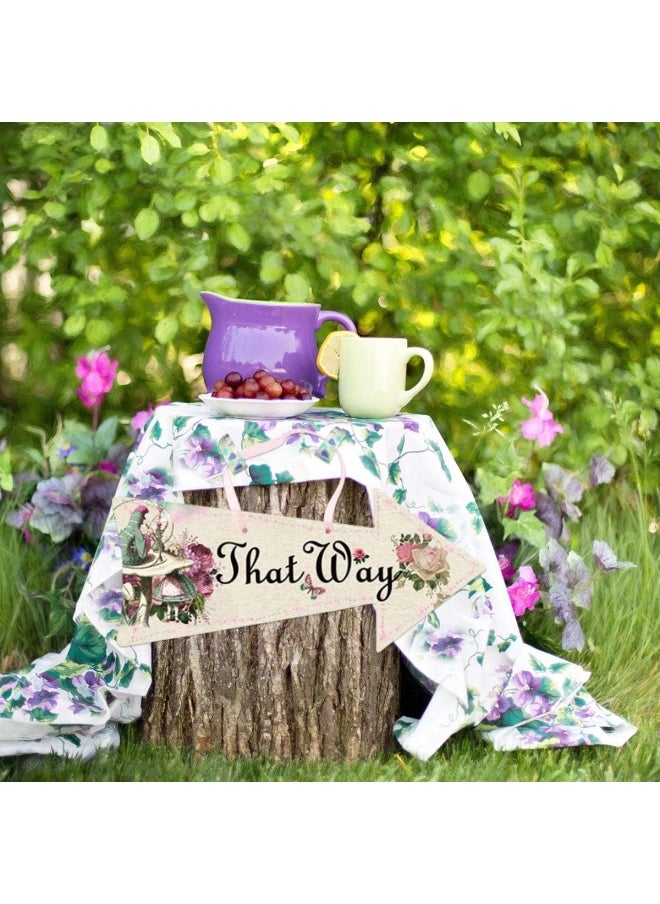 ceiba tree - Truly Alice Arrow Hanging Signs Cutouts For Tea Party Decoration 10 Pieces - Image 1