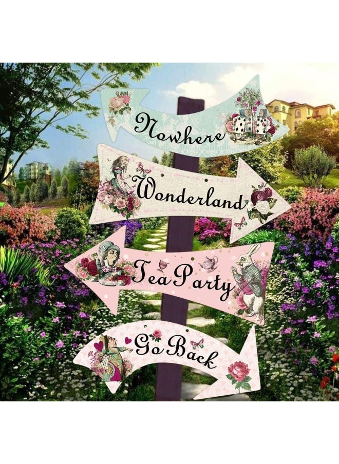 ceiba tree - Truly Alice Arrow Hanging Signs Cutouts For Tea Party Decoration 10 Pieces - Image 1