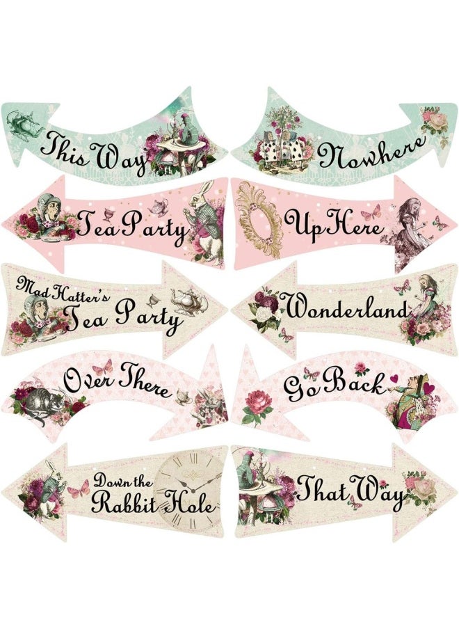 ceiba tree - Truly Alice Arrow Hanging Signs Cutouts For Tea Party Decoration 10 Pieces - Image 1