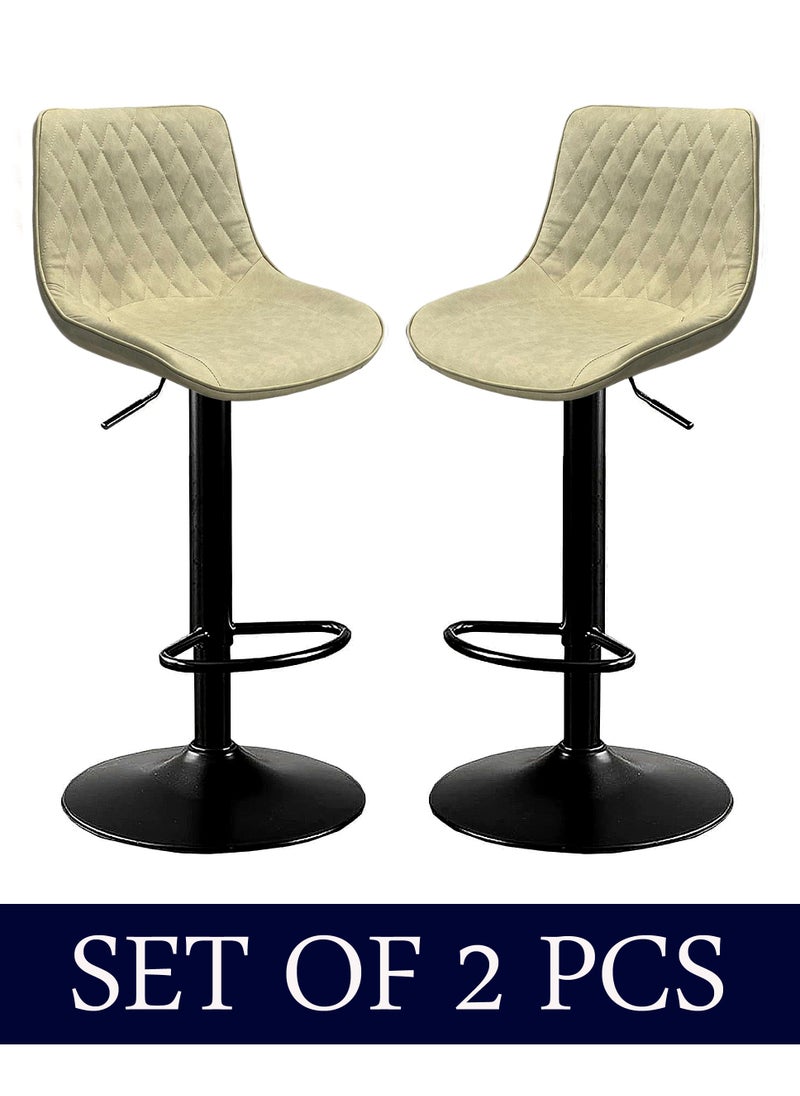 Living - SET OF 2 Modern Adjustable Counter Height Barstools - Image 1