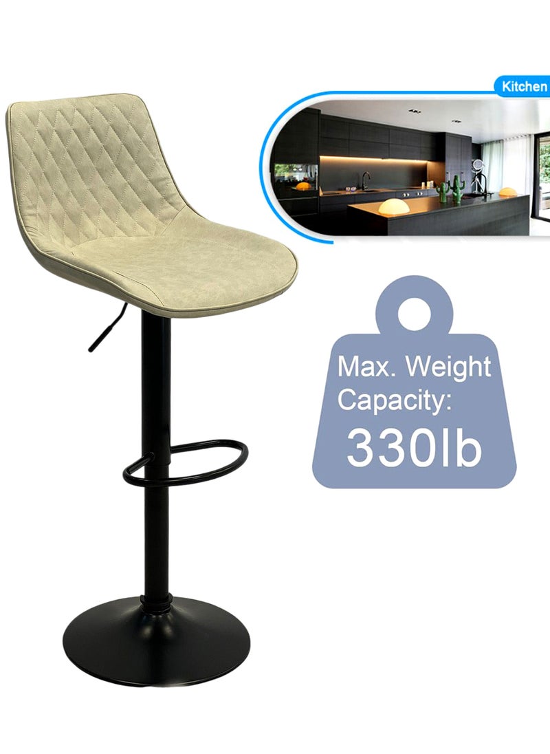 Living - SET OF 2 Modern Adjustable Counter Height Barstools - Image 1