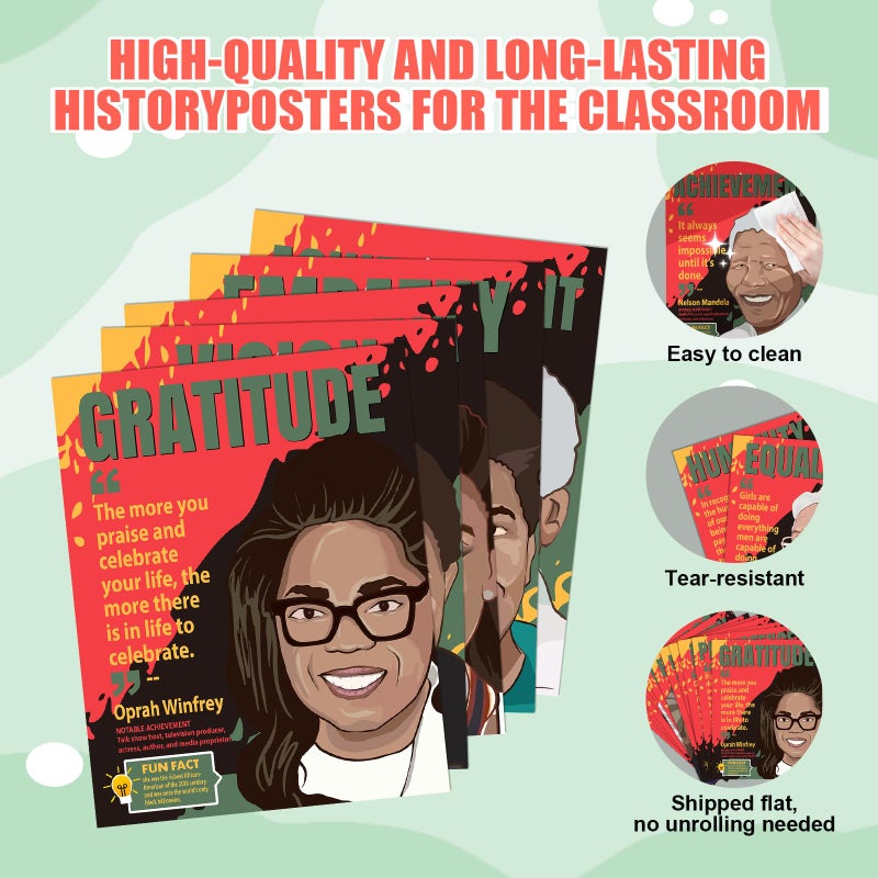 Eshwb Black History Month Decorations Posters 15PCS Black History Month Bulletin Board Decorations, Juneteenth Posters for Classroom, African American Traditional Festival Decor - Image 5