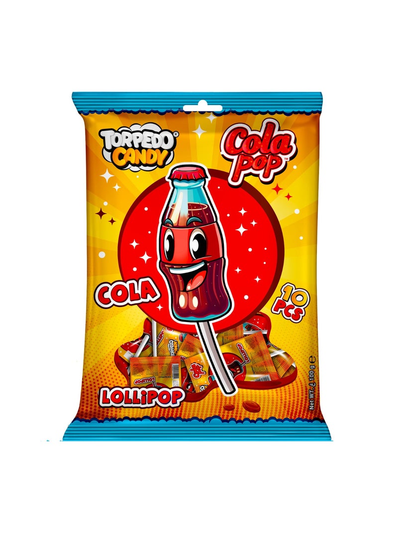 Torpedo Cola Bottle Lollipop 100g - Image 1