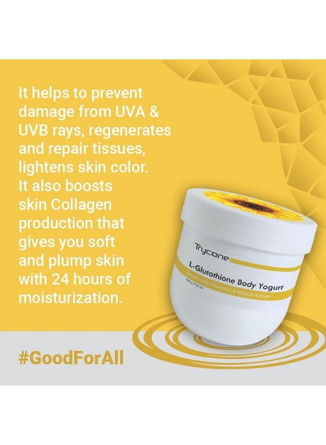 Trycone L Glutathione And Vitamin C Skin Whitening Body Yogurt Enrich With Vitaminc And Sunflower Oil With Spf 15 200 Gm - Image 4