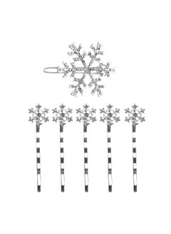 Snowflake Hair Clip Pins for Women Girls Snowflake HairPins Hair Accessories JA99 White