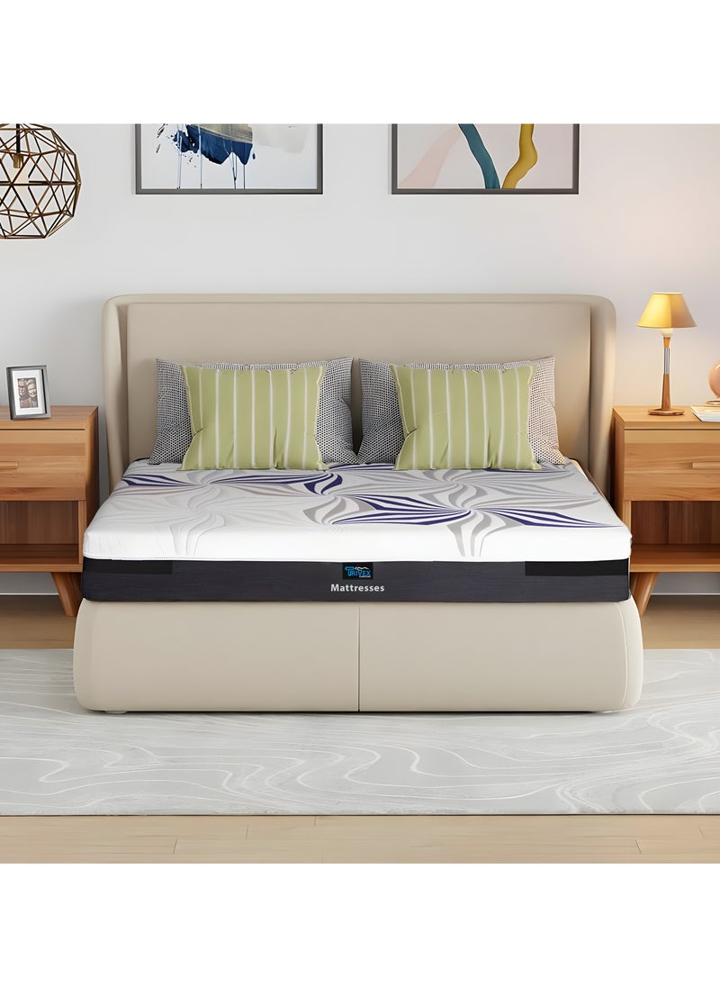 TRIVEX Queen Size Mattress with Zoned Support - Italian Memory Foam for Spine Balance & Pressure Relief, Ultra Premium Panel, 30cm Thickness, 10-Year Warranty, Orthopedic Queen Mattress 200Lx160W  - Image 1