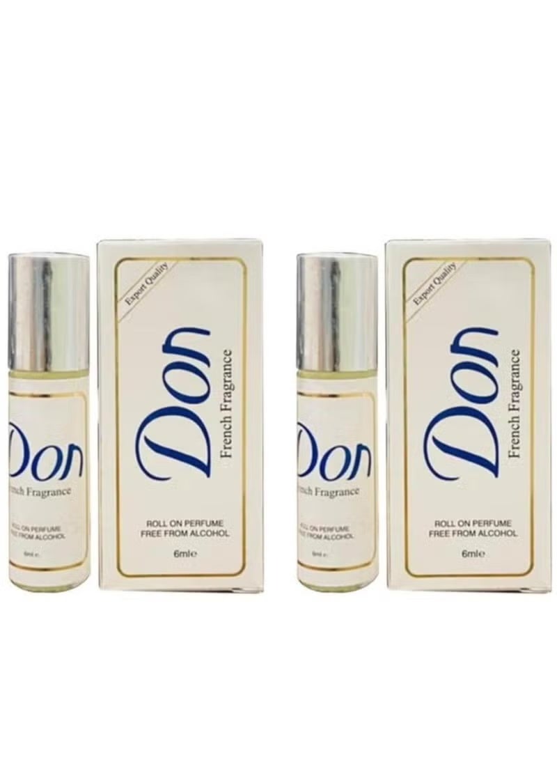 Don French Fragrance Roll On Perfume 6ml 2Pcs