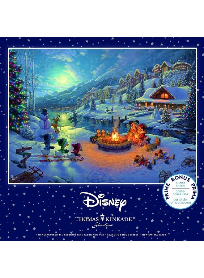 Ceaco - Thomas Kinkade - Disney Dreams Collection - Holiday - Mickey and Minnie Christmas Lodge - 1000 Piece Jigsaw Puzzle - Image 4