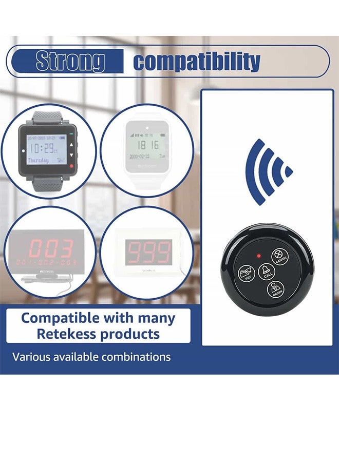 Retekess - Wireless call button  Silicone IP55 Waterproof to call the employee in restaurants and cafes and request payment - Image 1