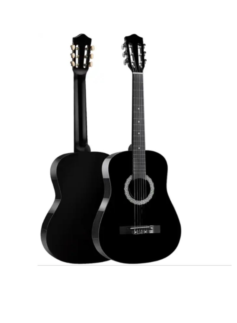 Megarya 38” Classical Guitar with Nylon Strings Guitar with Truss Rod for Beginner Professional Acoustic with Bag, Strap, Capo, Picks, Strings, Tuner, A Frame(Black) - Image 3