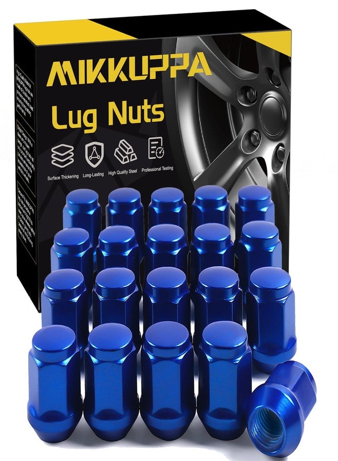 MIKKUPPA M12x1.5 Blue Lug Nuts - Replacement for 2006-2019 Ford Fusion, 2000-2019 Focus, 2001-2023 Escape Aftermarket Wheel - 20pcs Closed End Tires Nuts - Image 1