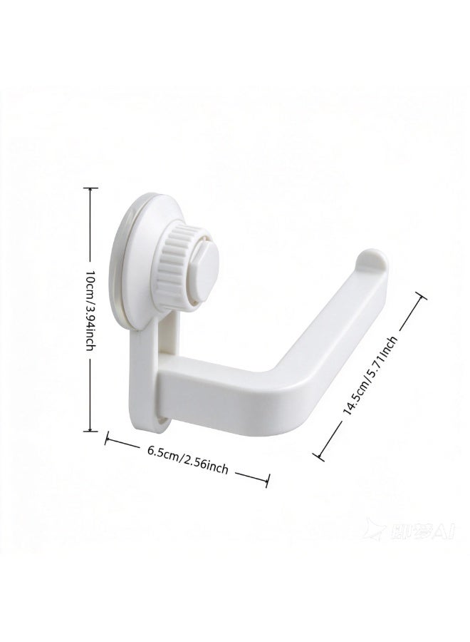 2pcs Durable Roll Toilet Paper Holder Wall Mounted Roll Tissue Box Bathroom Storage Suction Cup Creative Tissue Hook - Image 3