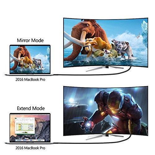 Amiroko USB C to HDMI Cable 6FT, USB 3.1 Type C (Thunderbolt 3 Compatible) to HDMI 4K Cable for MacBook Pro 2016, MacBook 12", Chromebook Pixel, Galaxy S8/S8+ etc to HDTV, Monitor, Projector - Image 5